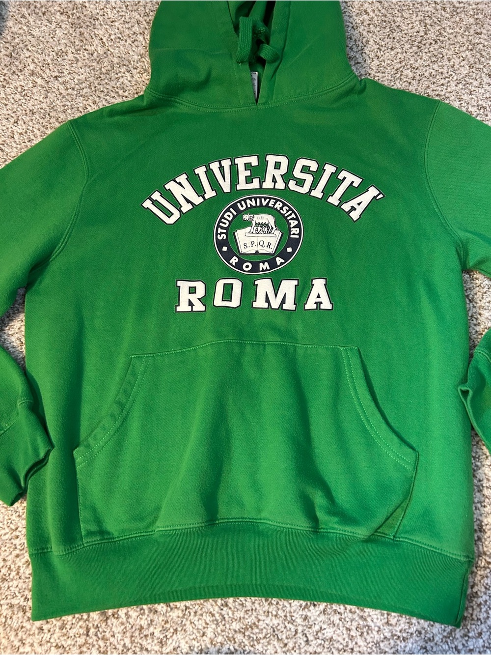 Lemon Green Università Roma Hoodie Sweatshirt